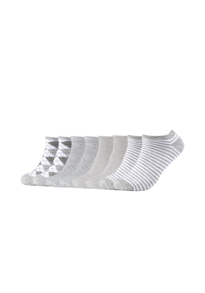 s.Oliver 8er Set Sneakersocken Essentials gemustert aus hochwertiger Herstellung white 35-38