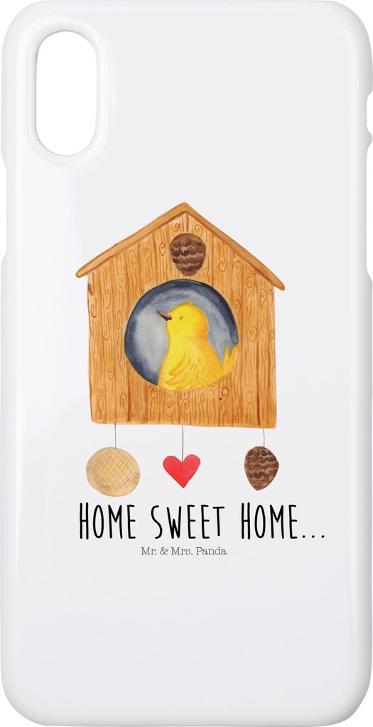 Mr. & Mrs. Panda Iphone 10 Handyhülle Vogelhaus Home - Weiß - Geschenk, Vogel, Sweet, Umzug, Haus, X, Cover, Handy, Lustige Sprüche, Hülle