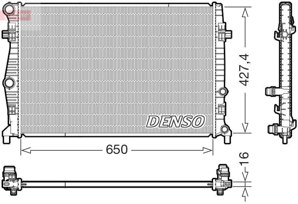 Radiateur de refroidissement DENSO DRM32060 d'origine pour Golf VII