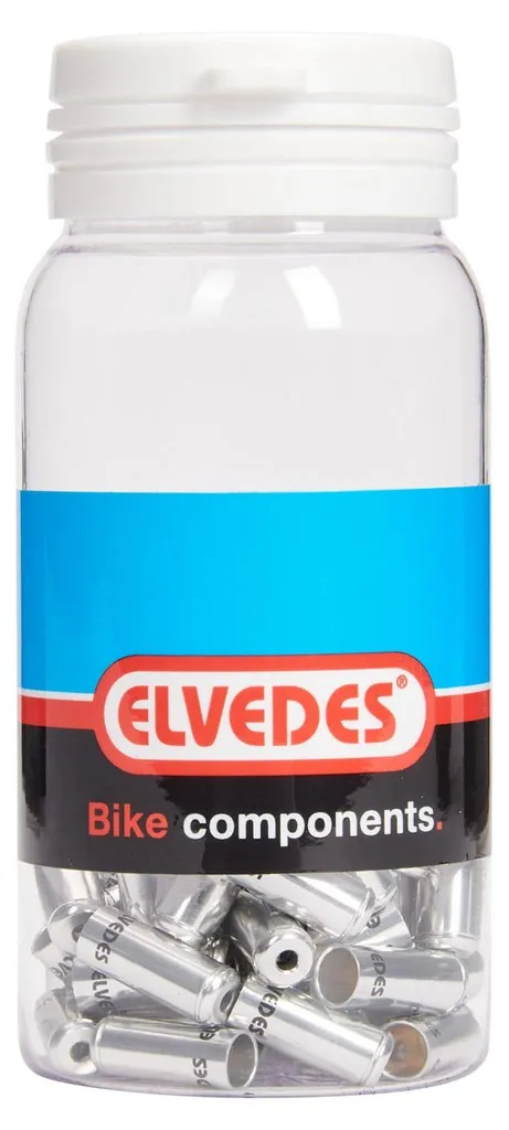 Embouts de gaine de frein 5mm Elvedes en aluminium argenté scellé