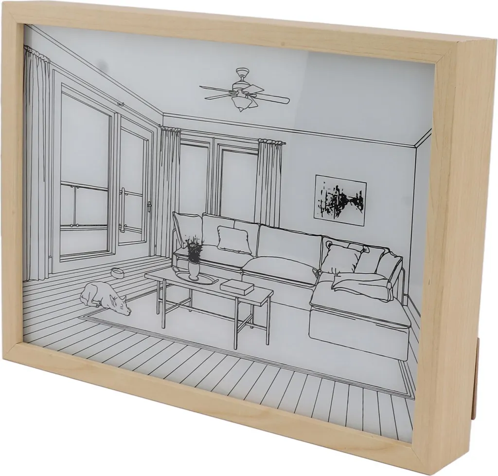 Cadre Photo Lumineux LED Décoration Murale Art Mural Moderne Taille L