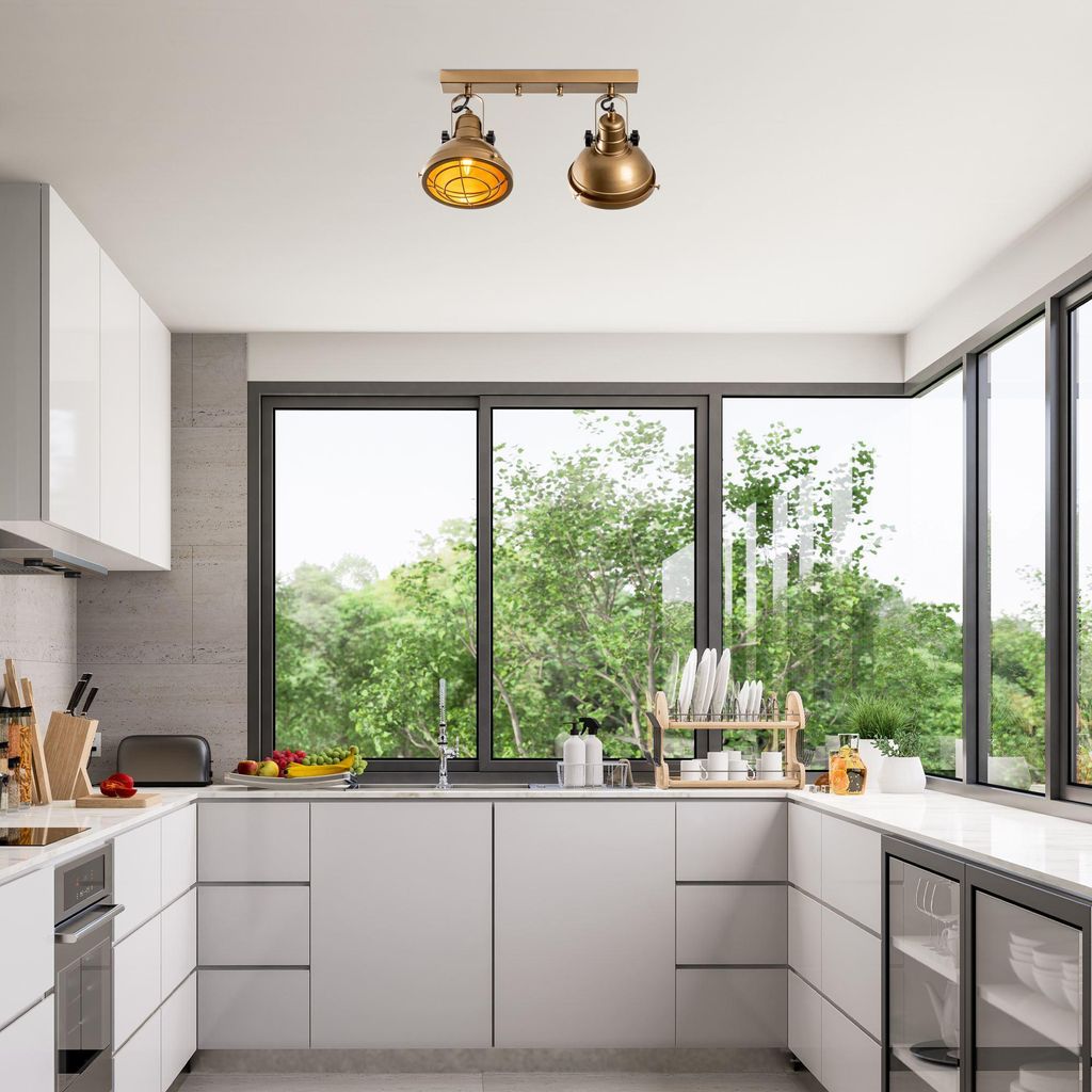 Opviq, Spoly - 15431, Kronleuchter, Gold, Metall, 43 x 16 x 25 cm