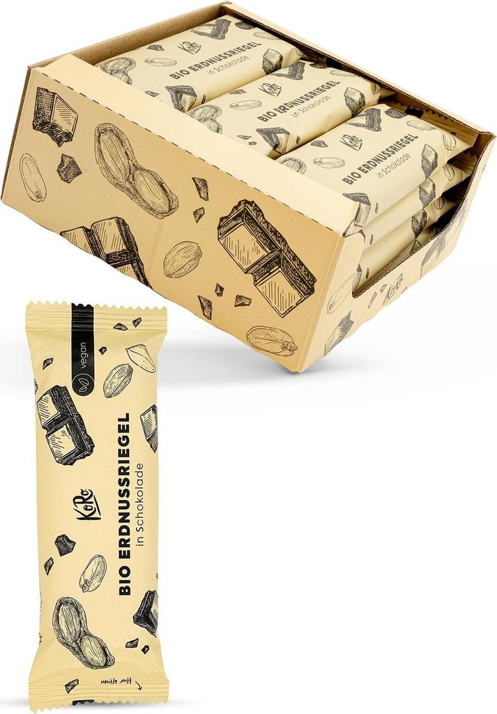 KoRo I  Erdnussriegel mit Schokolade 12 x 50 g Produktbild 
