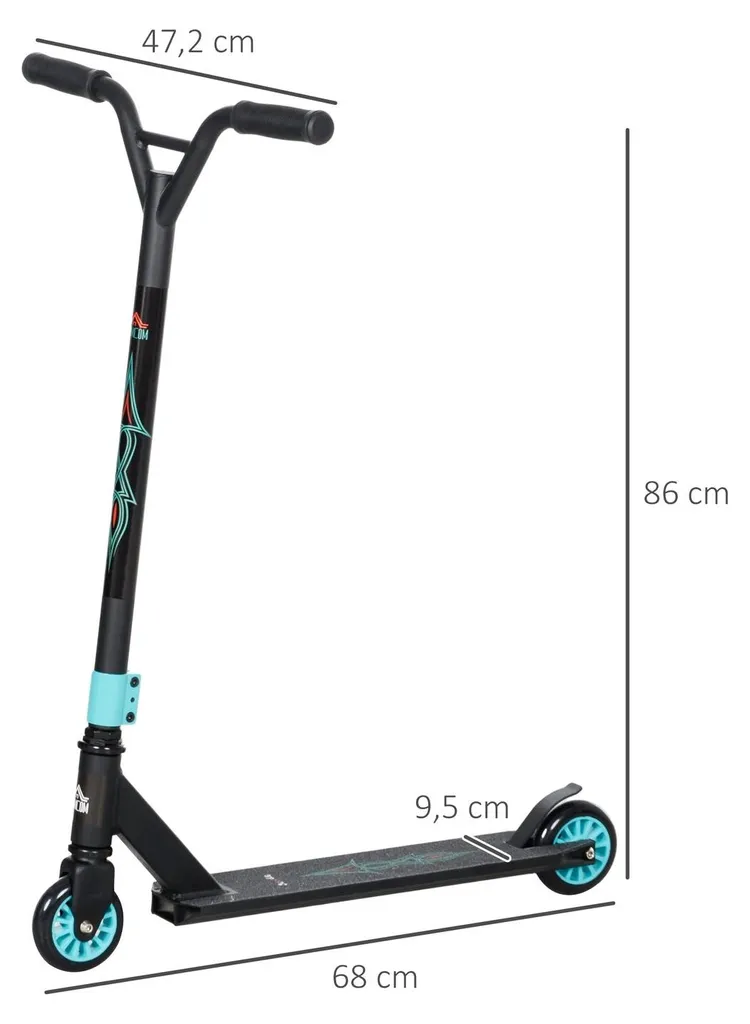 Trottinette freestyle sans vibration avec roulements ABEC 9 robustes - 2