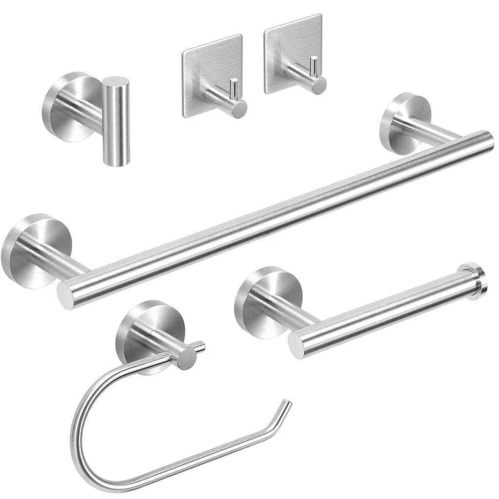 Ensemble d'accessoires de salle de bain pour rénovation moderne en inox