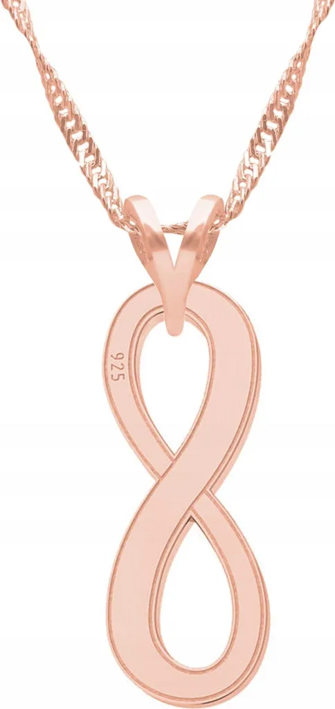 Collana con Simbolo Infinito in Argento 925 Oro - Design Eternità