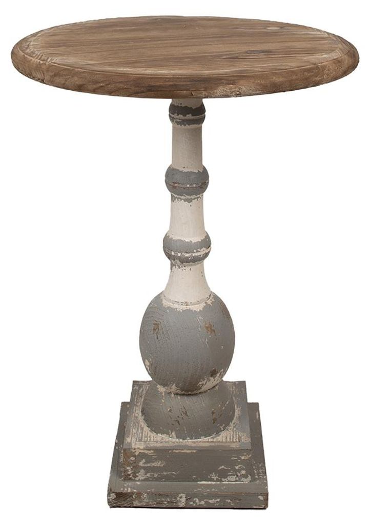Clayre & Eef Beistelltisch Ø 51x71 cm Braun Holz