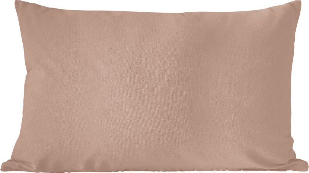 MuchoWow Zierkissen Sofakissen Wohnzimmer Dekokissen 50x30 cm Beige - Farbe - Rosa - Wohnzimmerdekoration - Polster mit Photo