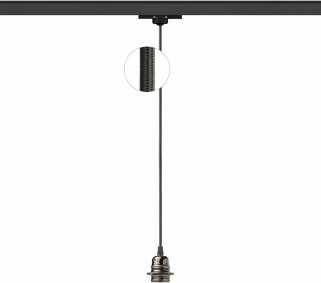 Luminaire de Rail Triphasé ELISA Projecteur Orientable E27 LED 15W