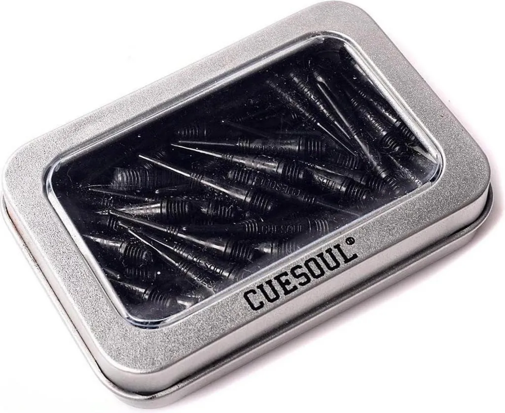 CUESOUL 2BA Pointes de fléchettes souples Noir Pack de 100 pièces - 4