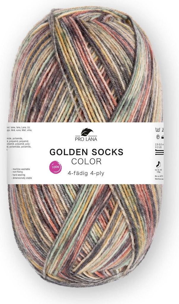 Pro Lana GOLDEN SOCKS color 100 g 4-fach Sockenwolle 420 Produktbild 