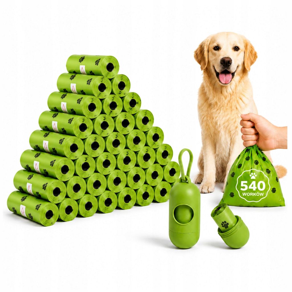 Hundekotbeutel 540 Stück biologisch abbaubar 36 Rollen Produktbild 