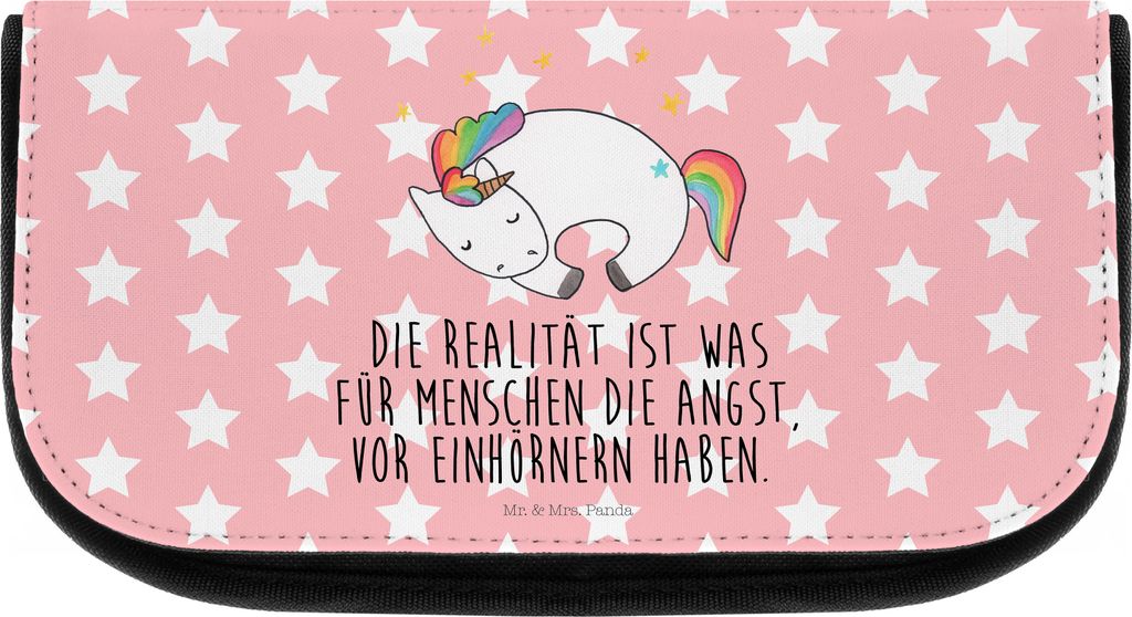Mr. & Mrs. Panda Kulturtasche Einhorn Nacht - Rot Pastell - Produktbild 