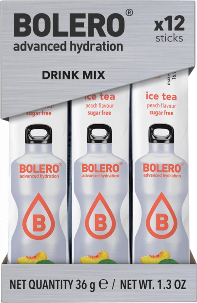 Bolero Sticks (12x3g) Ice Tea Peach - Intra- & Post-Workout Produktbild 