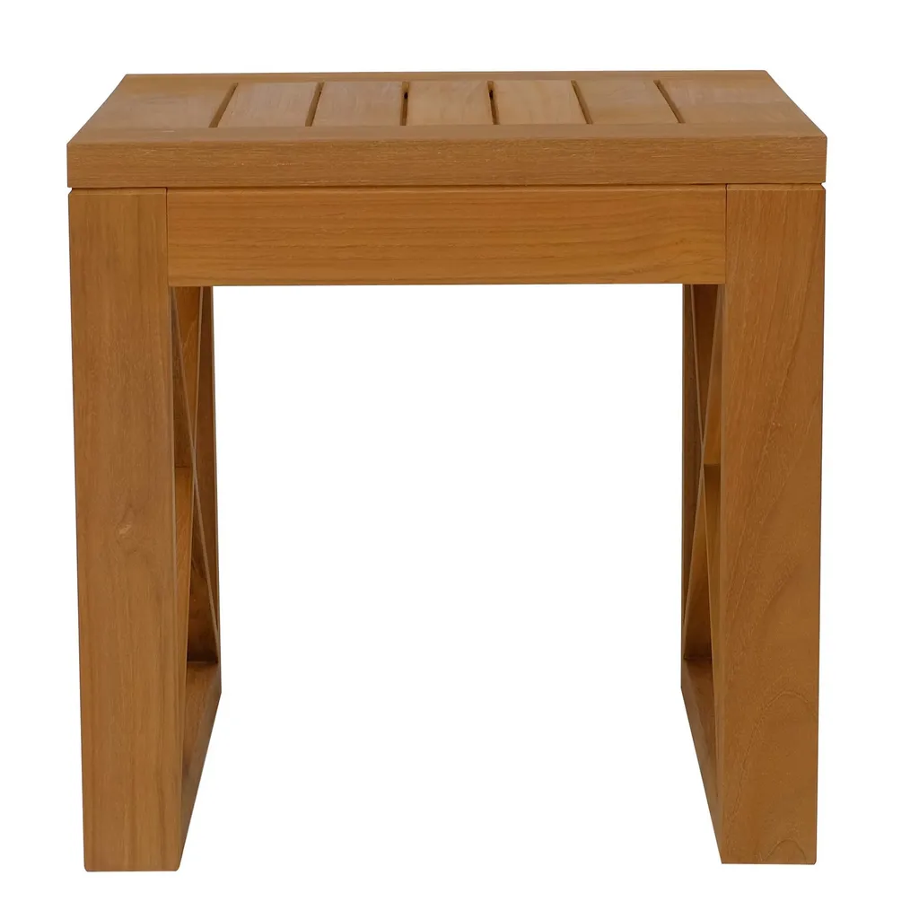 Table d'appoint durable en teck massif Molveno pour petit espace - 3