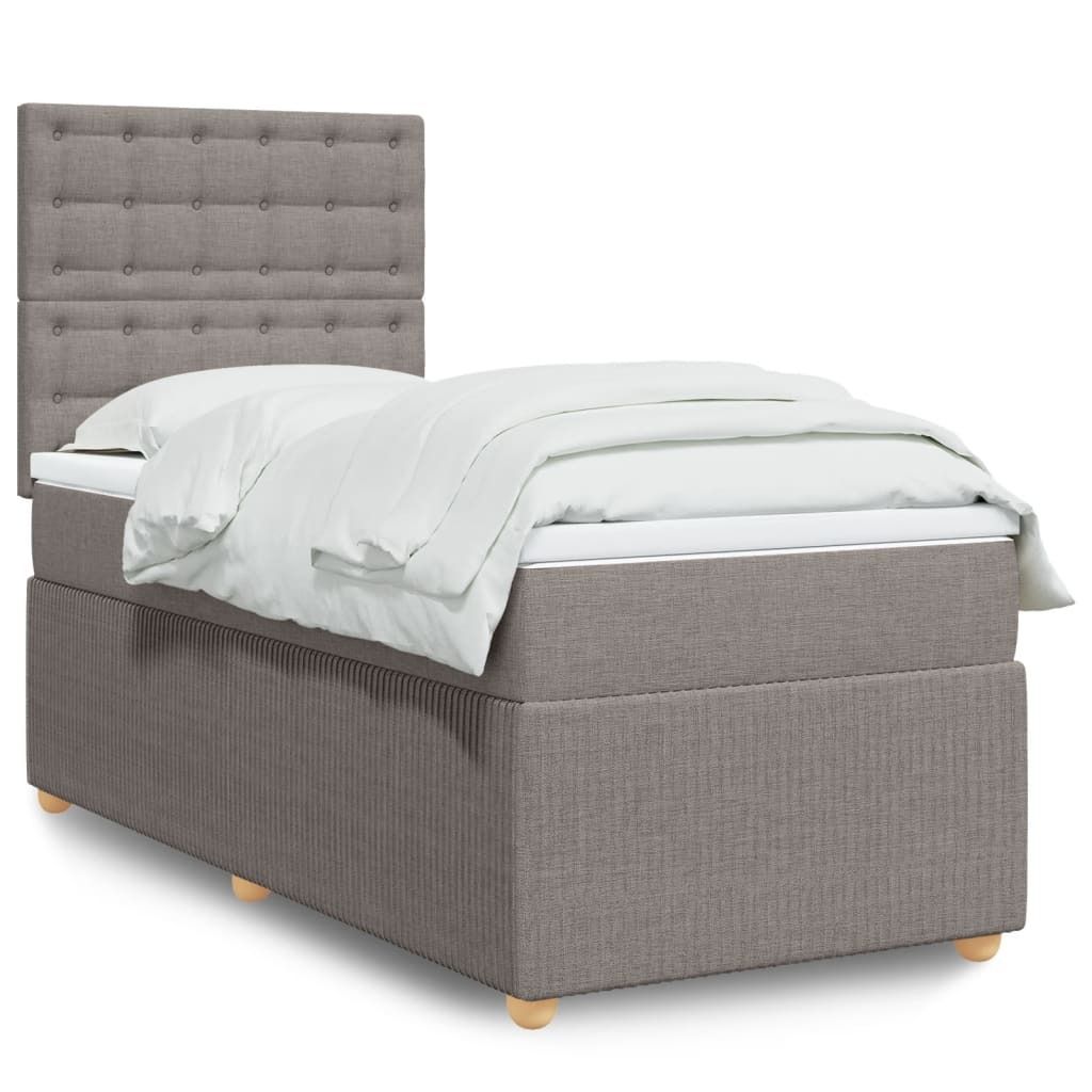 Maison Exclusive - Boxspringbett mit Matratze Taupe 80x200 cm Stoff