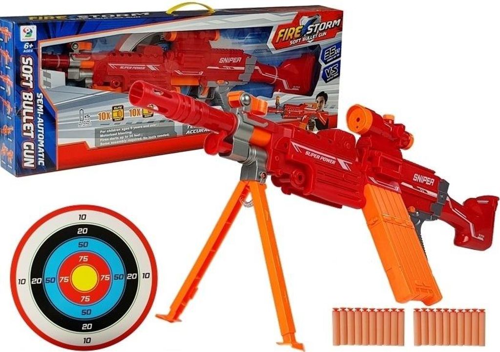 Fucile giocattolo NERF 75 cm rosso con 20 freccette, Immagine del prodotto 
