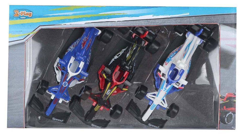 2-Play-Formel-Rennwagen 12,5cm, 3-tlg.