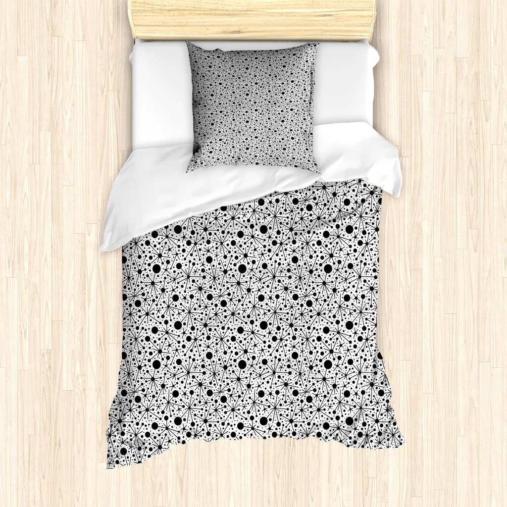 Covebett Set di biancheria da letto atrioniale in cotone bianco rosa