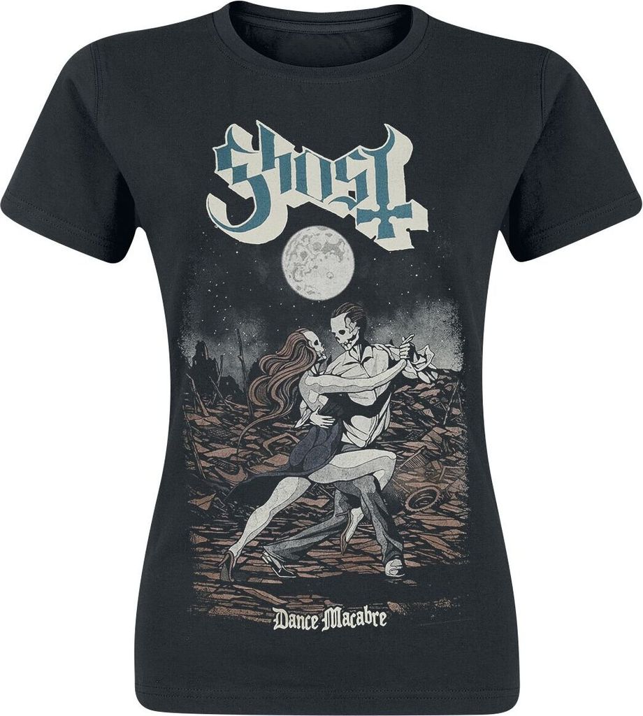 Ghost T-Shirt Damen Dance Macabre schwarz Band-Merch, Bands 100% Baumwolle XXL