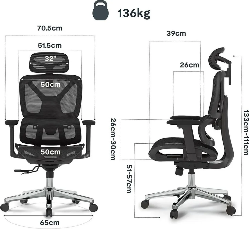 Chaise ergonomique ErgoX idéale pour le télétravail et bureau à domicile - 2
