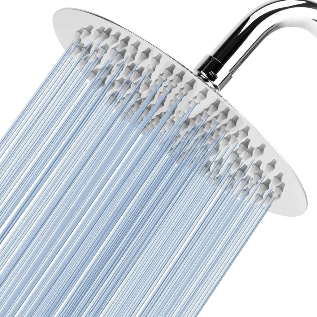 Douche effet pluie relaxante 20 cm chrome pour une salle de bain zen