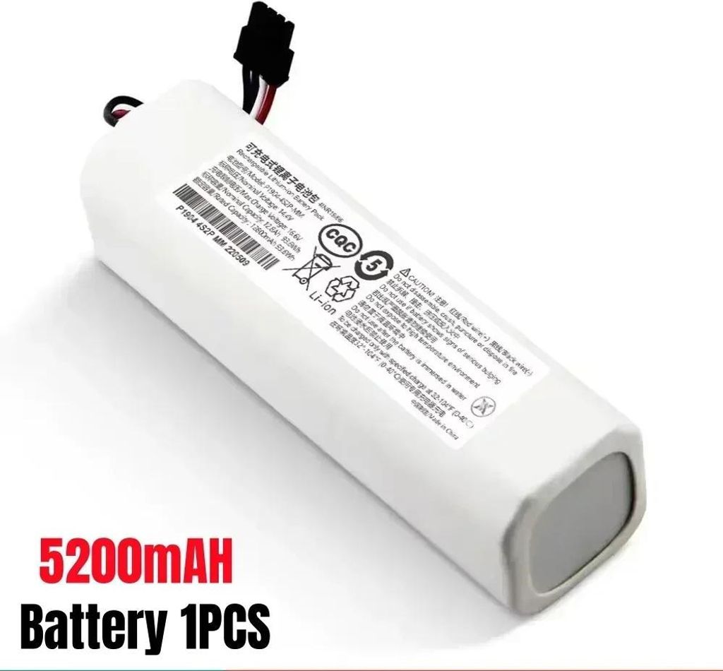 14,4V Akku für Saugroboter Xiaomi Dreame - Ersatzakku - 5200mAh Li-Ion - Kompatibel mit Mijia S10 D9 F9 - Passend für L10 Pro L10 Plus