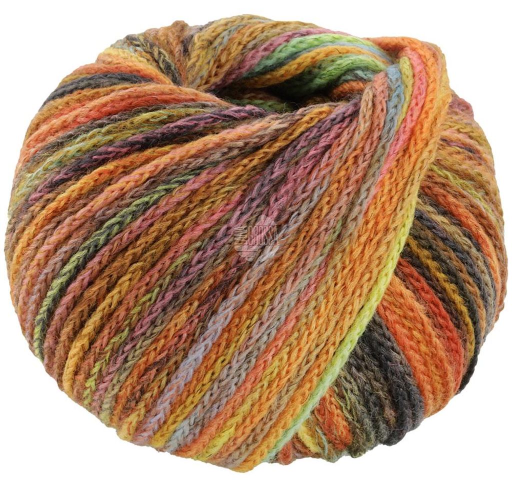 Lana Grossa - Cool Merino Color 0313 braun gelb orange grau Produktbild 