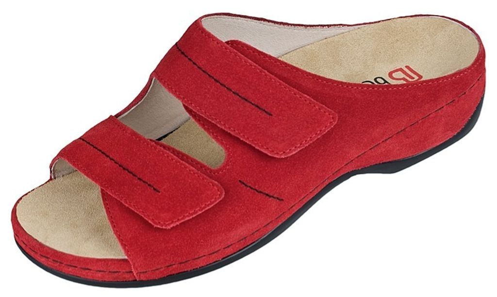 Berkemann Fedora Pantoletten Zwei Klettverschlüsse für perfekte Passform, Wechselfußbett für orthopädische Einlagen, Sicherer Halt