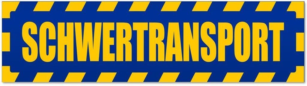 Kiwistar - Autoaufkleber - Blau - 45 x 12 cm - Schwertransport gestreift - Hinweis Aufkleber Sticker für Auto, Kfz, Fahrrad, PKW, LKW