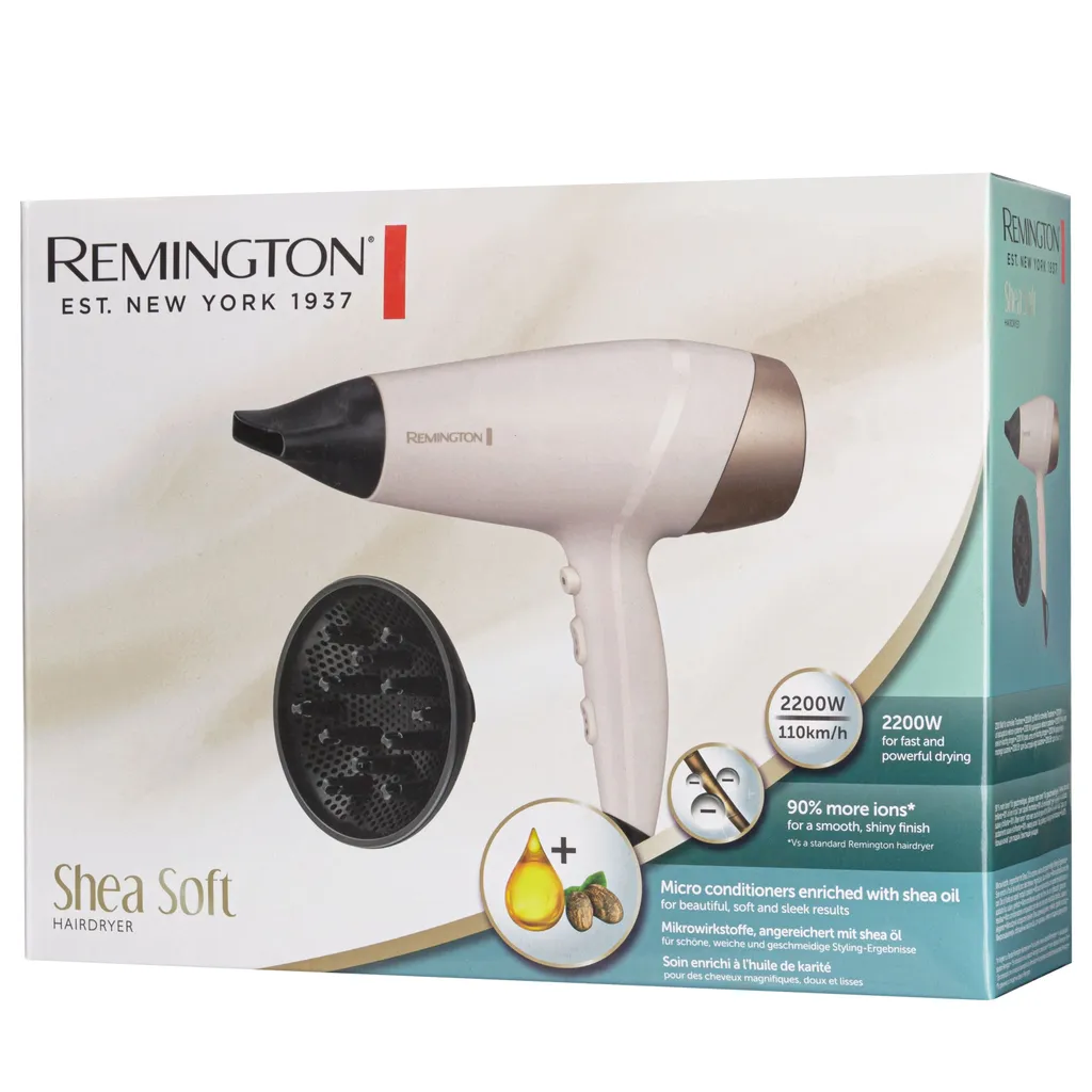 Sèche-cheveux Remington D4740 Anti-frisottis pour Cheveux Doux et Brillants