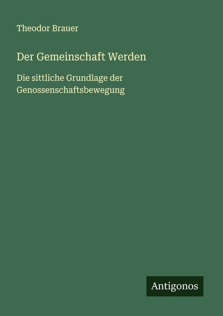 Der Gemeinschaft Werden