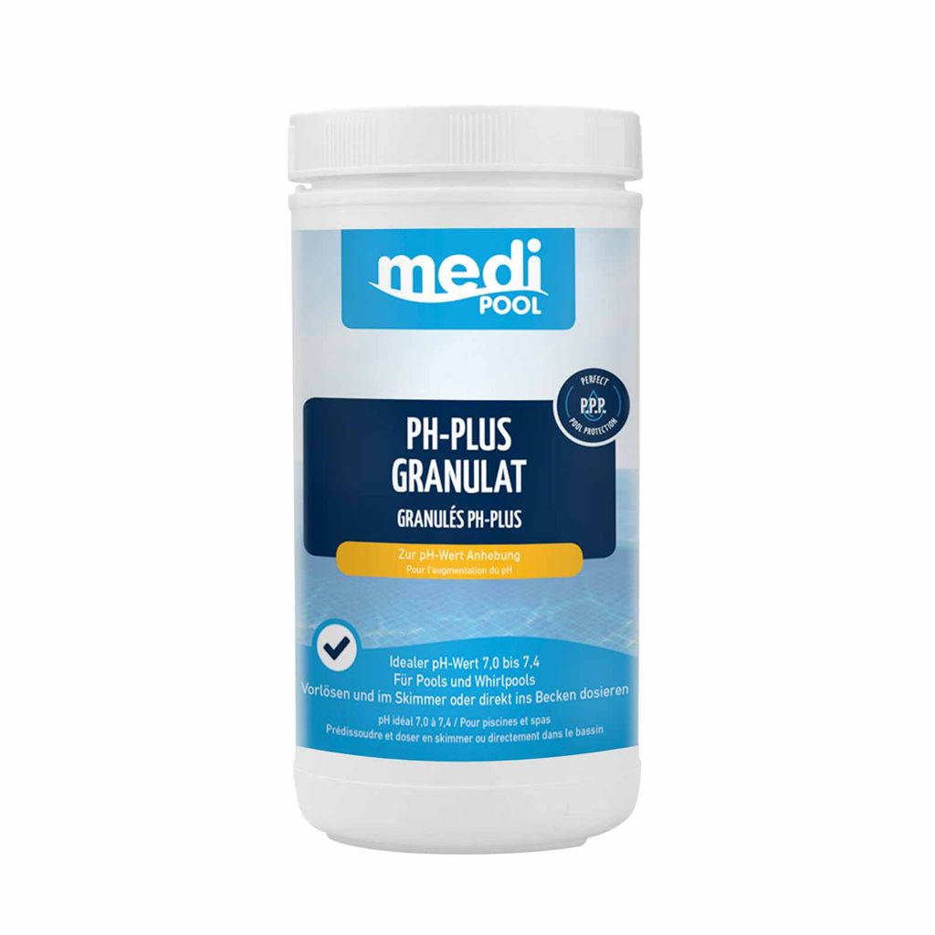 mediPOOL pH-Plus Granulat pH Heber pH Regulator Wasserpflege Chlorgranulat 5 kg 