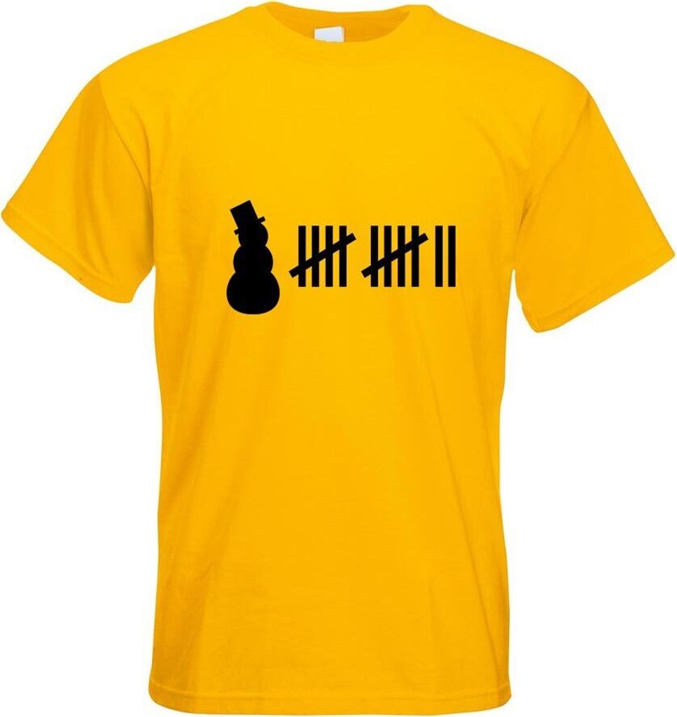 Kiwistar - T-Shirt - gelb - Schneemann Killer Motiv Bedruckt Funshirt Design Print - mit Motiv Bedruckt - Funshirt Design - Sport - Freizeit - Herr...