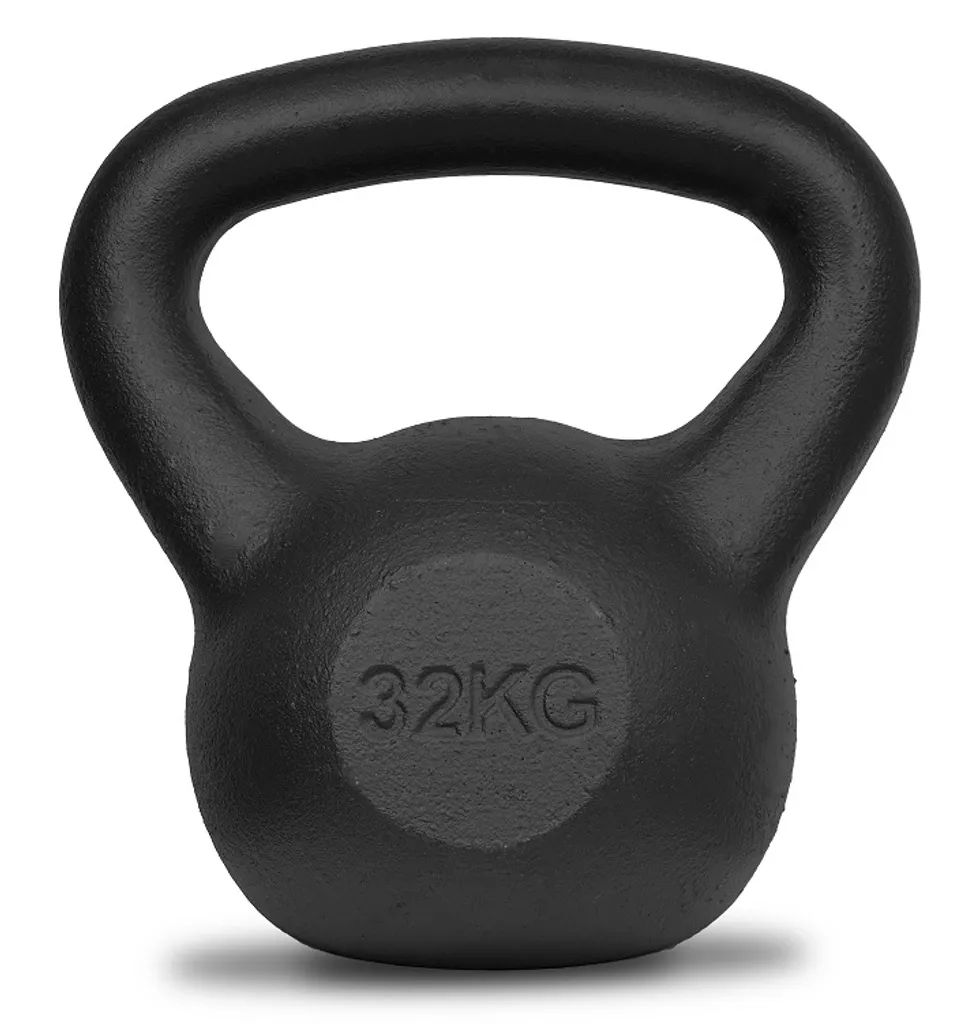 Kettlebell Acier 32kg LIFEFIT - Finition Anti-Choc pour Sport Durable