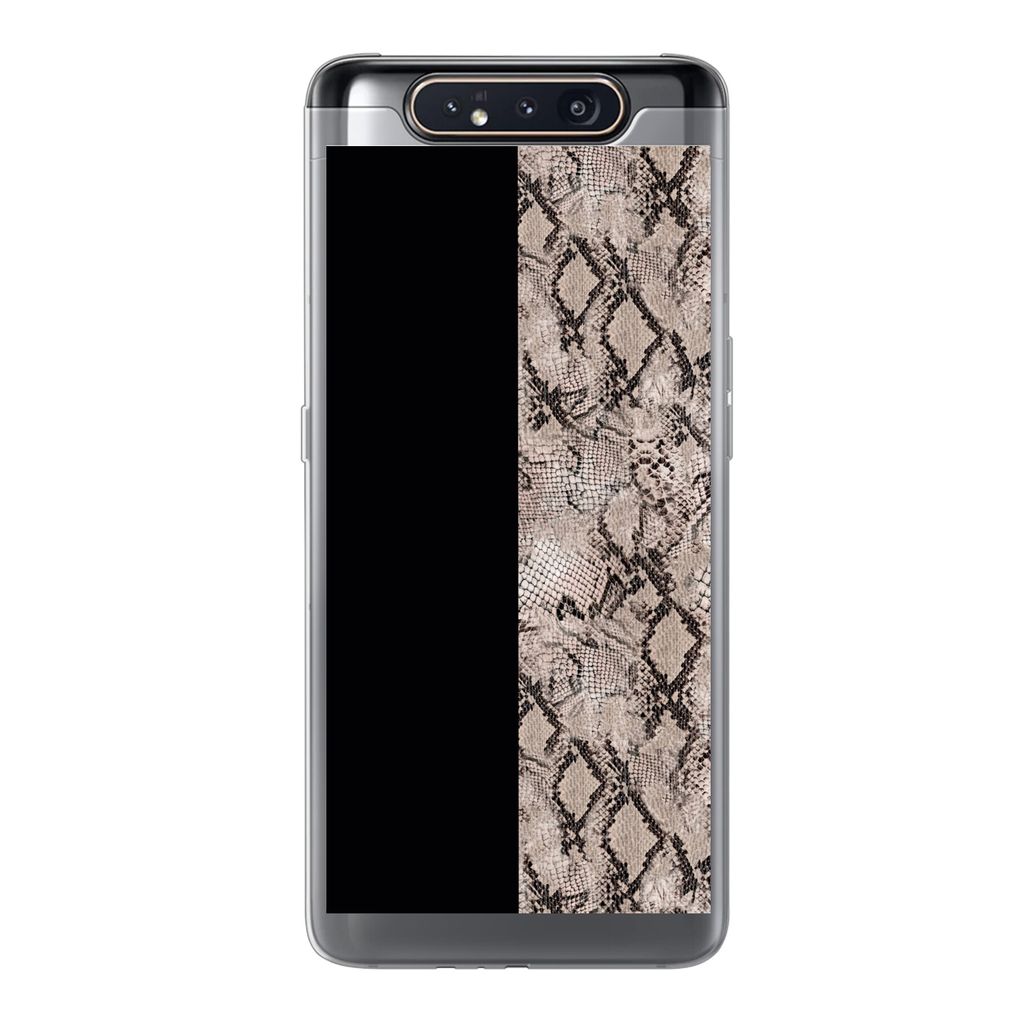 MuchoWow Handyhülle Schutzhülle Hülle für Samsung Galaxy A80 Schlangen - Design - Reptilien Silikon Softcase Handy Hülle - Schutzdeckel