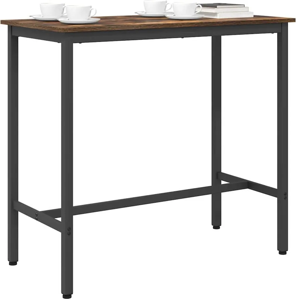Tavolo in Rovere Affumicato 100x50x90,5 cm - Elegante Consolle Bar