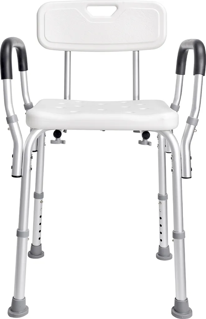 SucceBuy Chaise de douche réglable 158kg - Siège de bain ergonomique blanc