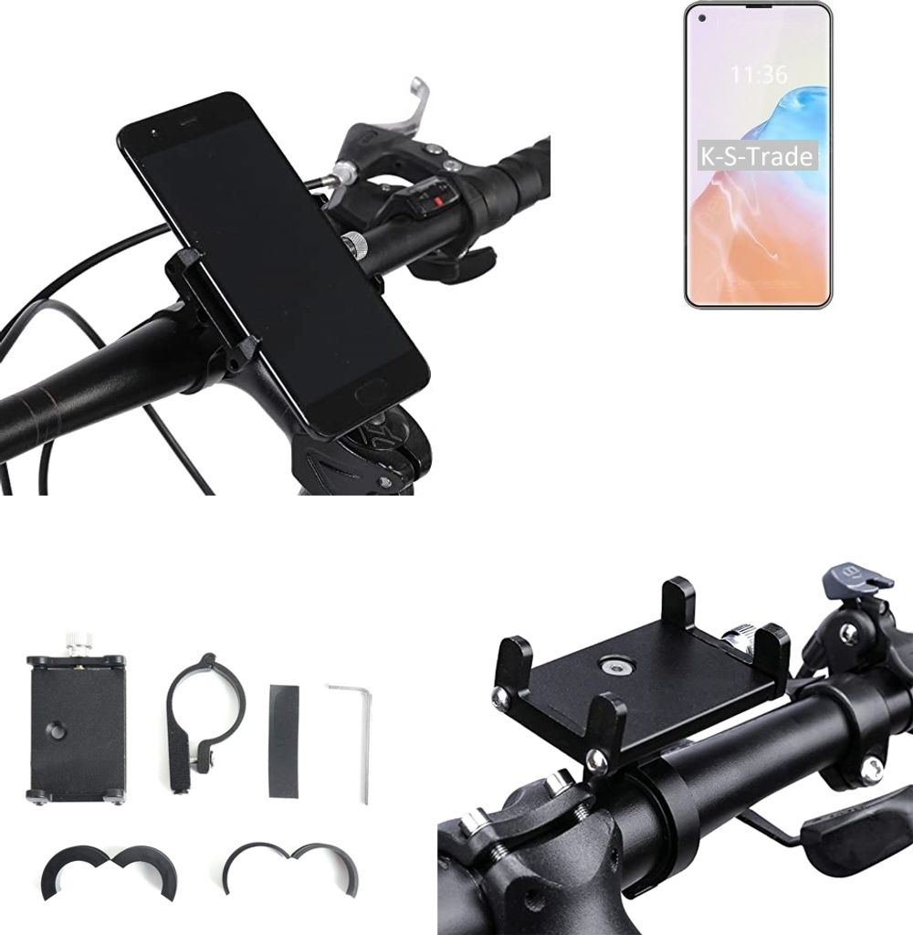 K-S-Trade Handyhalterung für das Fahrrad kompatibel mit Cubot X30 Halter Lenkstange Fahrradhalterung Motorrad Bike Mount Befestigung Smartphone Handy