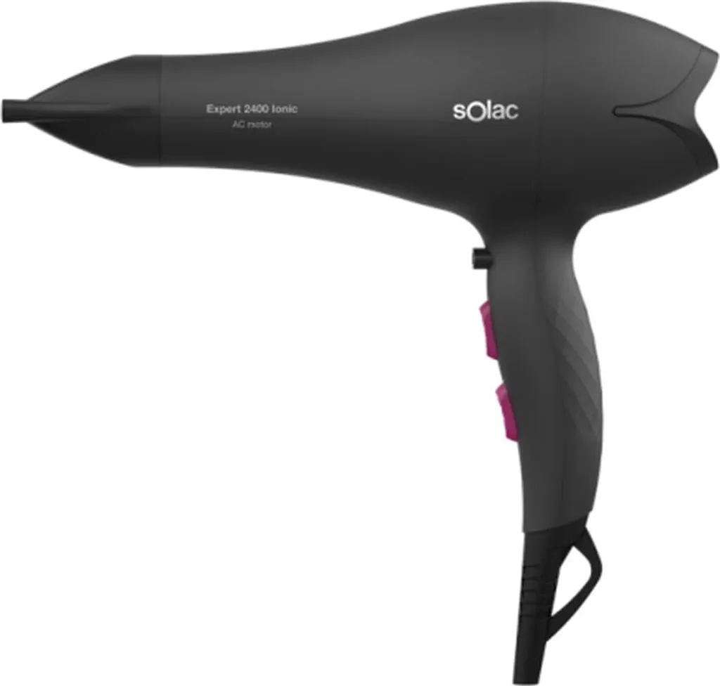 Sèche-cheveux 2400W Solac SP7152 Noir - Touche Air Froid et Soin Capillaire