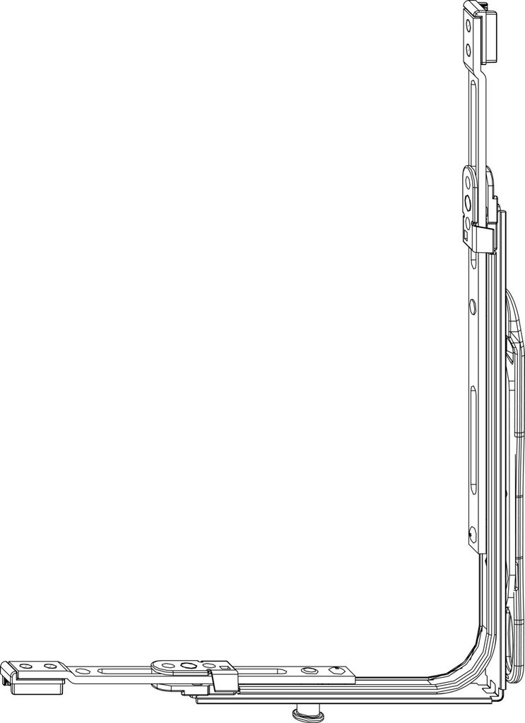 MACO MM Eckumlenkung SFG variabel 1250 mm 1iS mit Spreizhebel silber (202475)