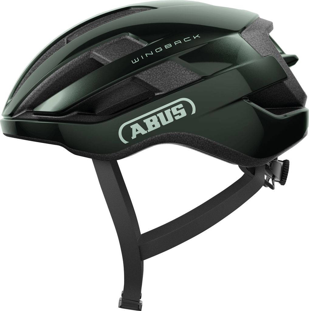 ABUS Rennradhelm WingBack – einfacher Roadhelm für sportliches Fahren im Alltag und in der Freizeit – für Erwachsene und Jugendliche – Grü...