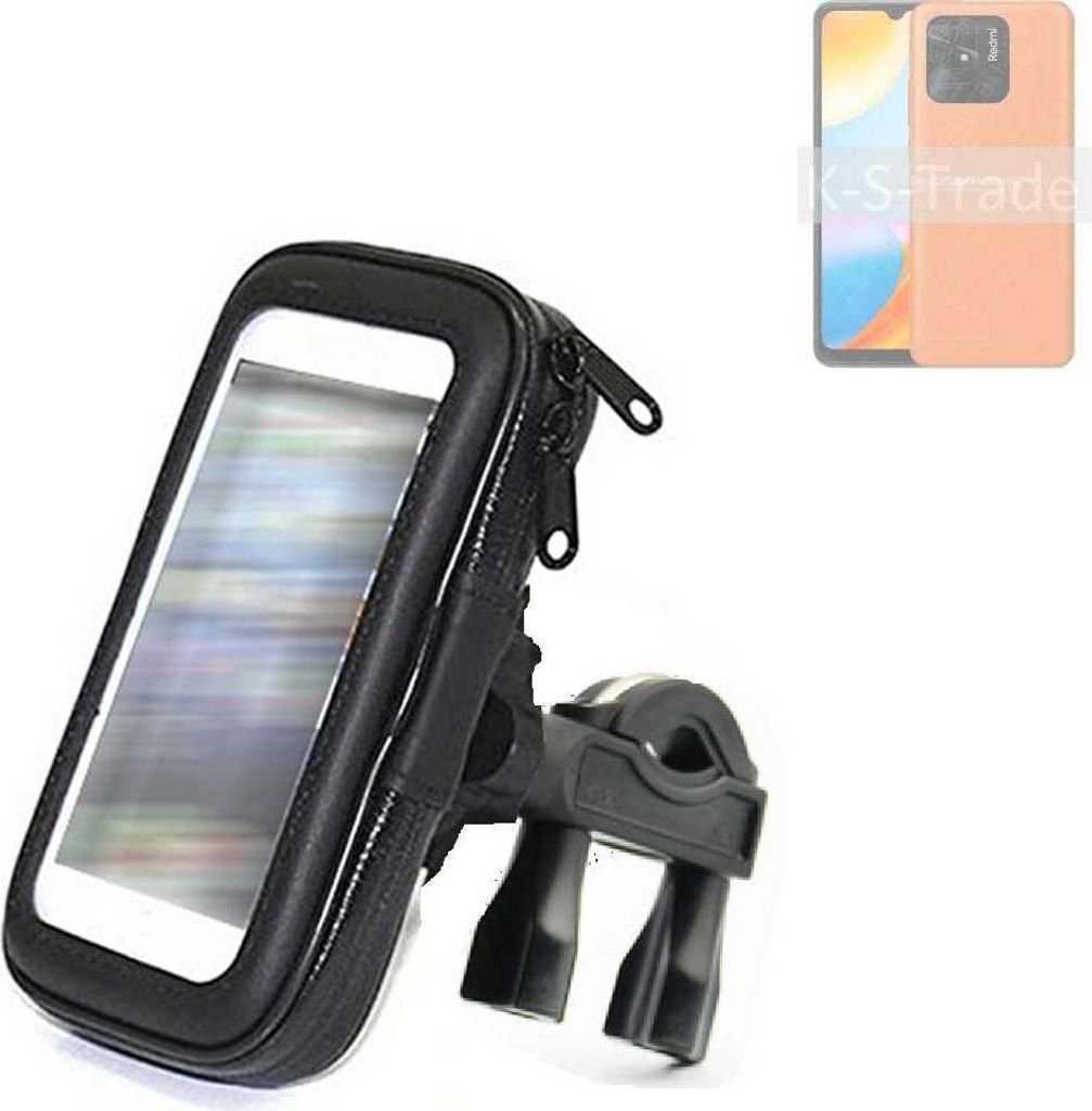 K-S-Trade Fahrrad-Halterung kompatibel mit Xiaomi Redmi 10 Power Handy-Halterung Halter Lenkstange Fahrradhalterung Motorrad Bike Mount