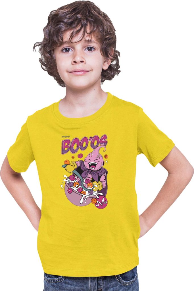 Kinder T-Shirt Dragon Anime Manga Ball Z Majin Boo 03, 3-4 Jahr - 104 / Gelb