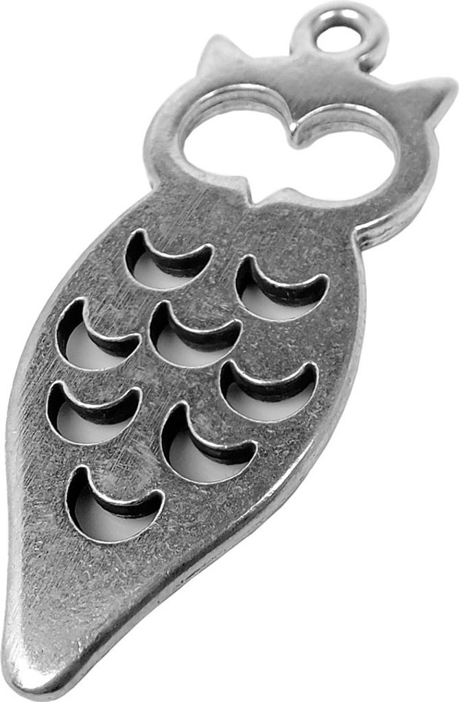 Minott Schmuck Anhänger | Eule aus Messing, versilbert 30671