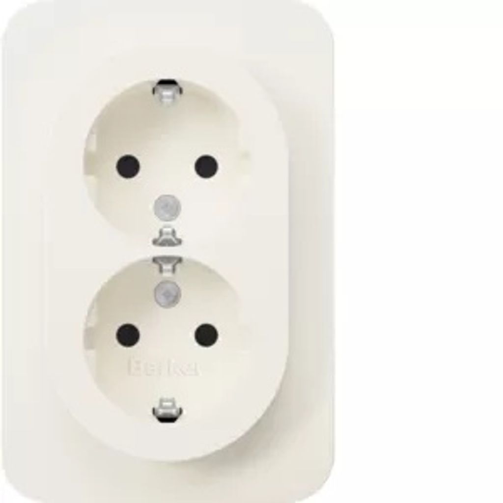 Berker 47592089, Typ F, DIN-Schiene, Weiß, Thermoplast, IP20, 250 V