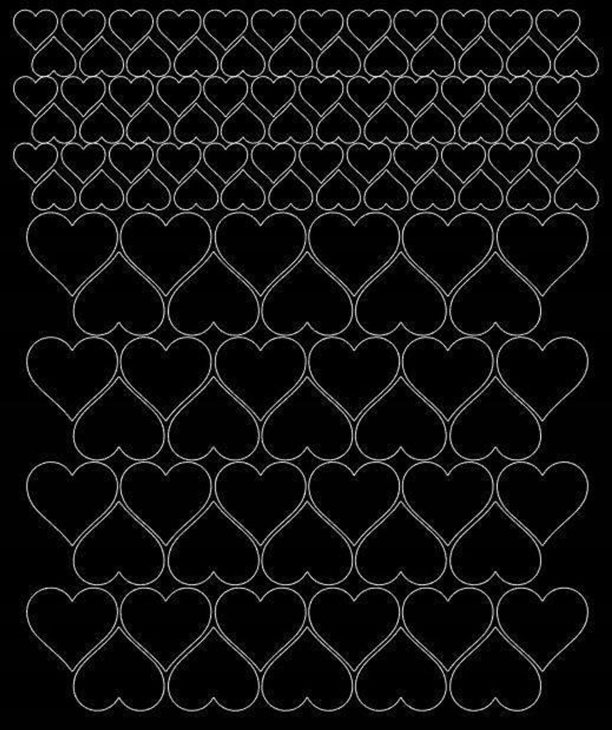 Fahrradhelm-Aufkleber, Herzaufkleber, 116 Stück, matt schwarz