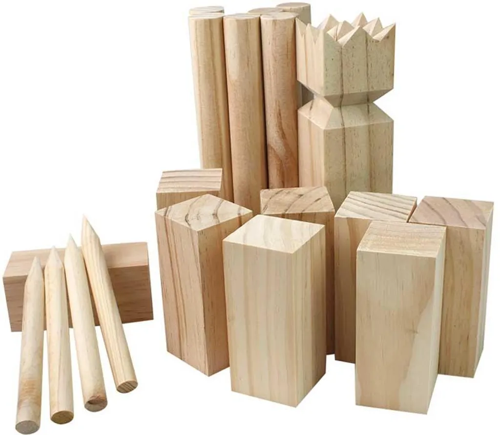 Jeu de Kubb Original en Bouleau - Set de Quilles Nordiques Classique