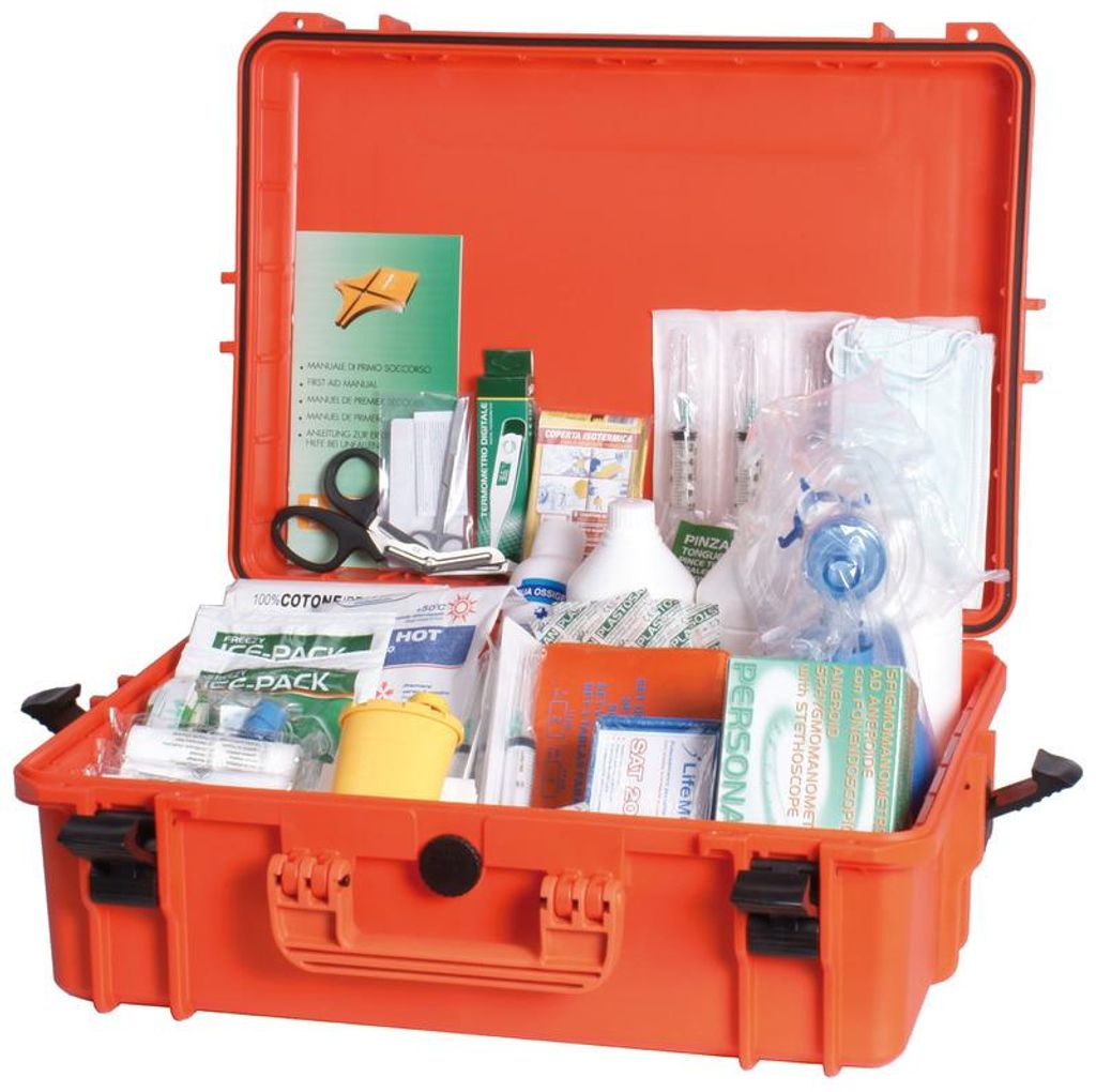 Erste-Hilfe-Set Tabelle A in IPX7 wasserdichtem Gehäuse - Osculati 32.916.52