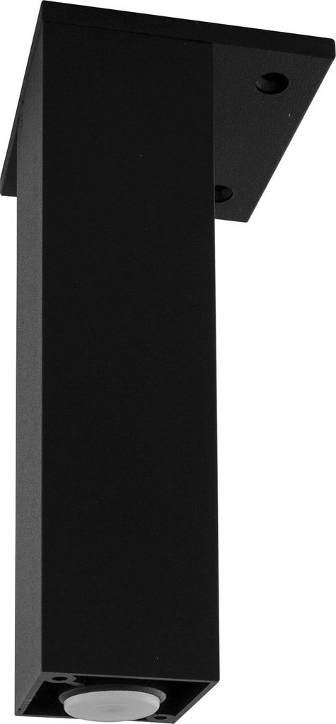 Dekorfuß 40x40 mm, Länge 120 mm, verstellbar, Aluminium schwarz